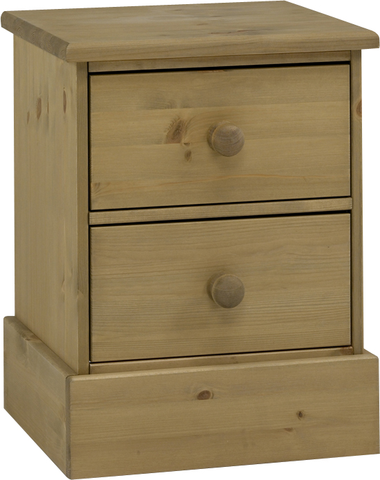 Steens Balmoral 2 Drawer Bedside Waxed