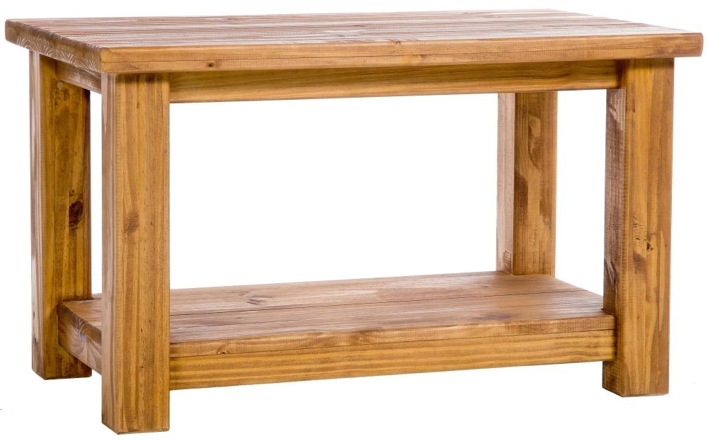 Core Products Farmhouse Pine Coffee Table With Shelf