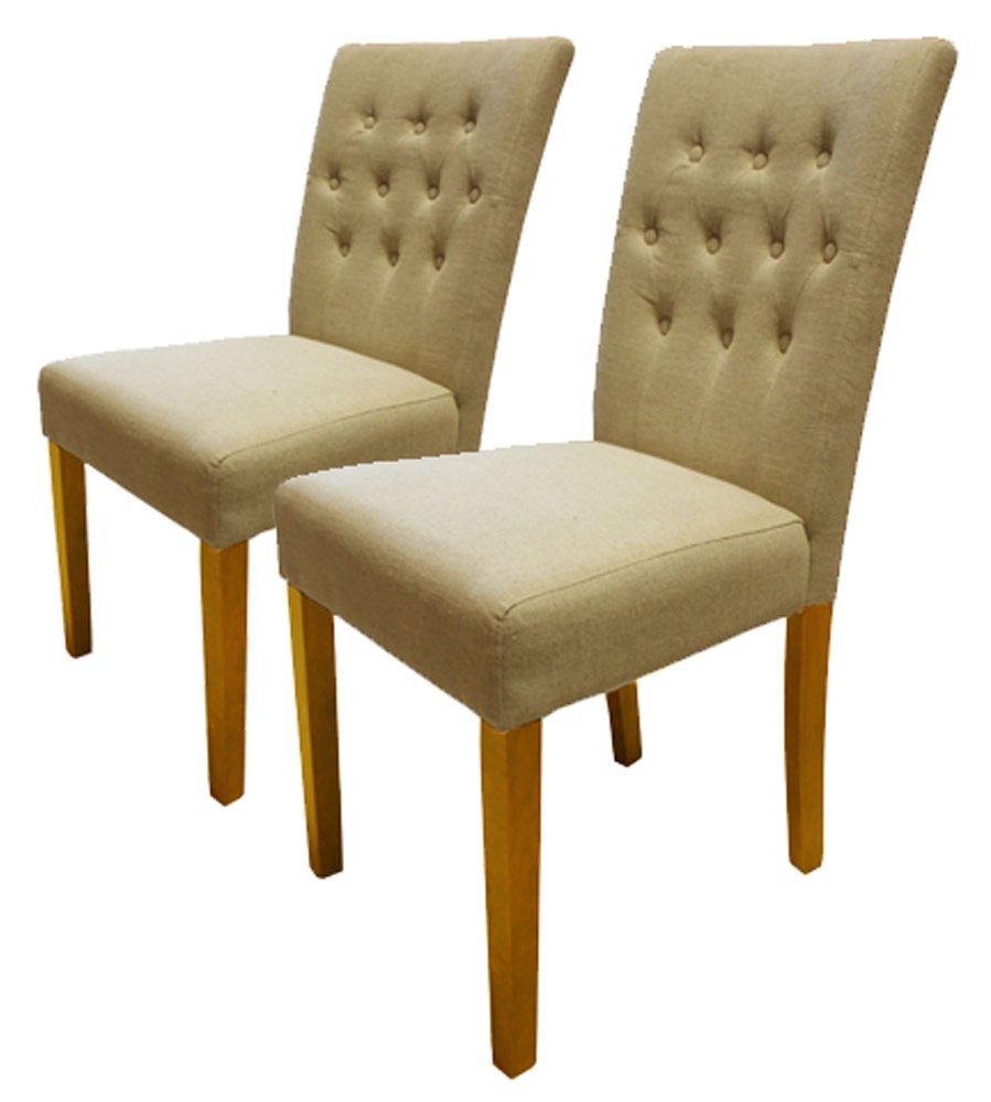 Image of Baumhaus Flare Back Upholstered Dining Chairs