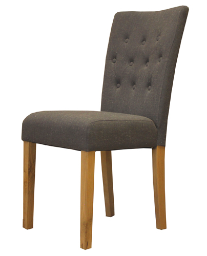 Baumhaus Flare back Upholstered Dining Chair (PACK OF TWO)
