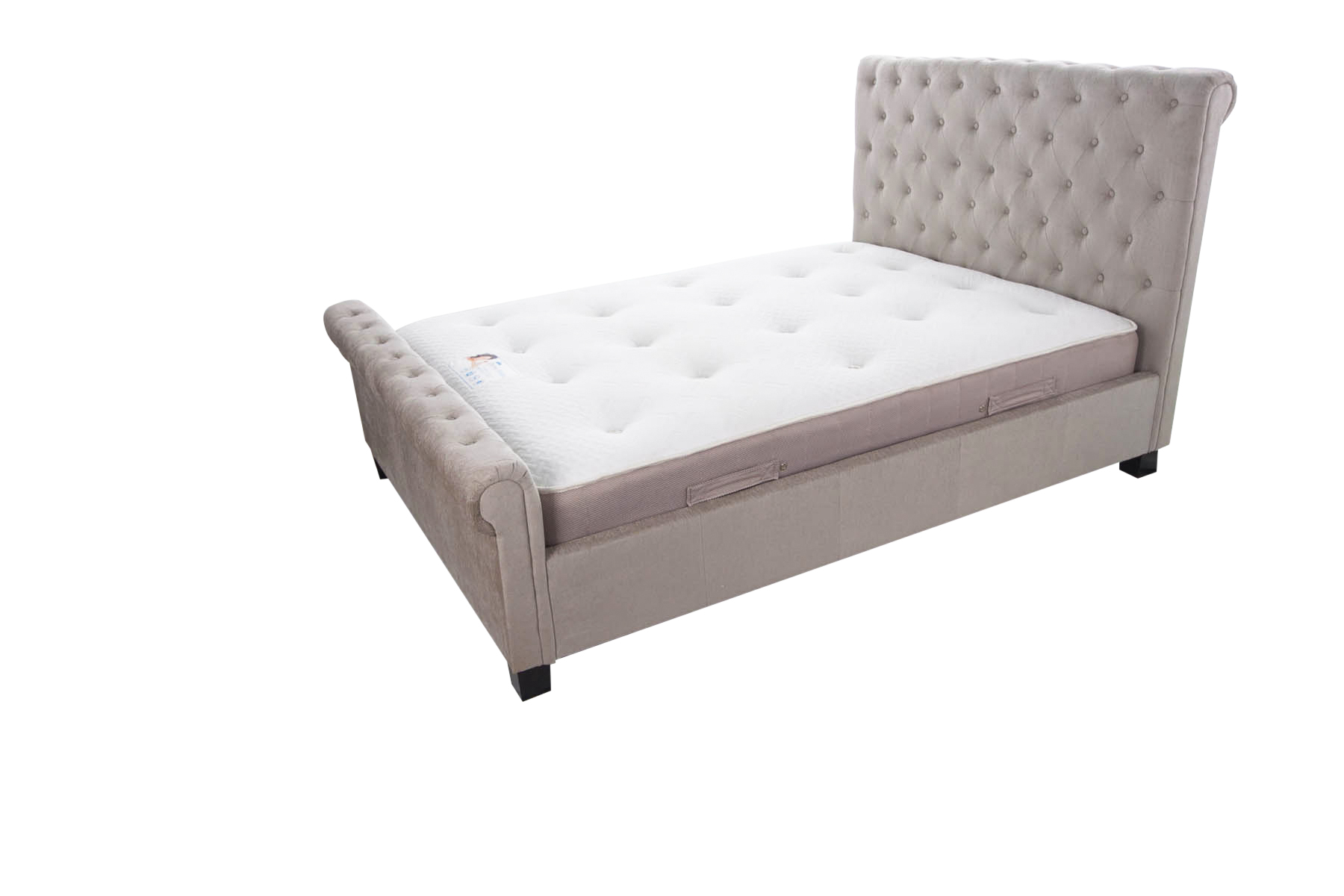 Flair Furnishings Lola Fabric Bed Mink Double