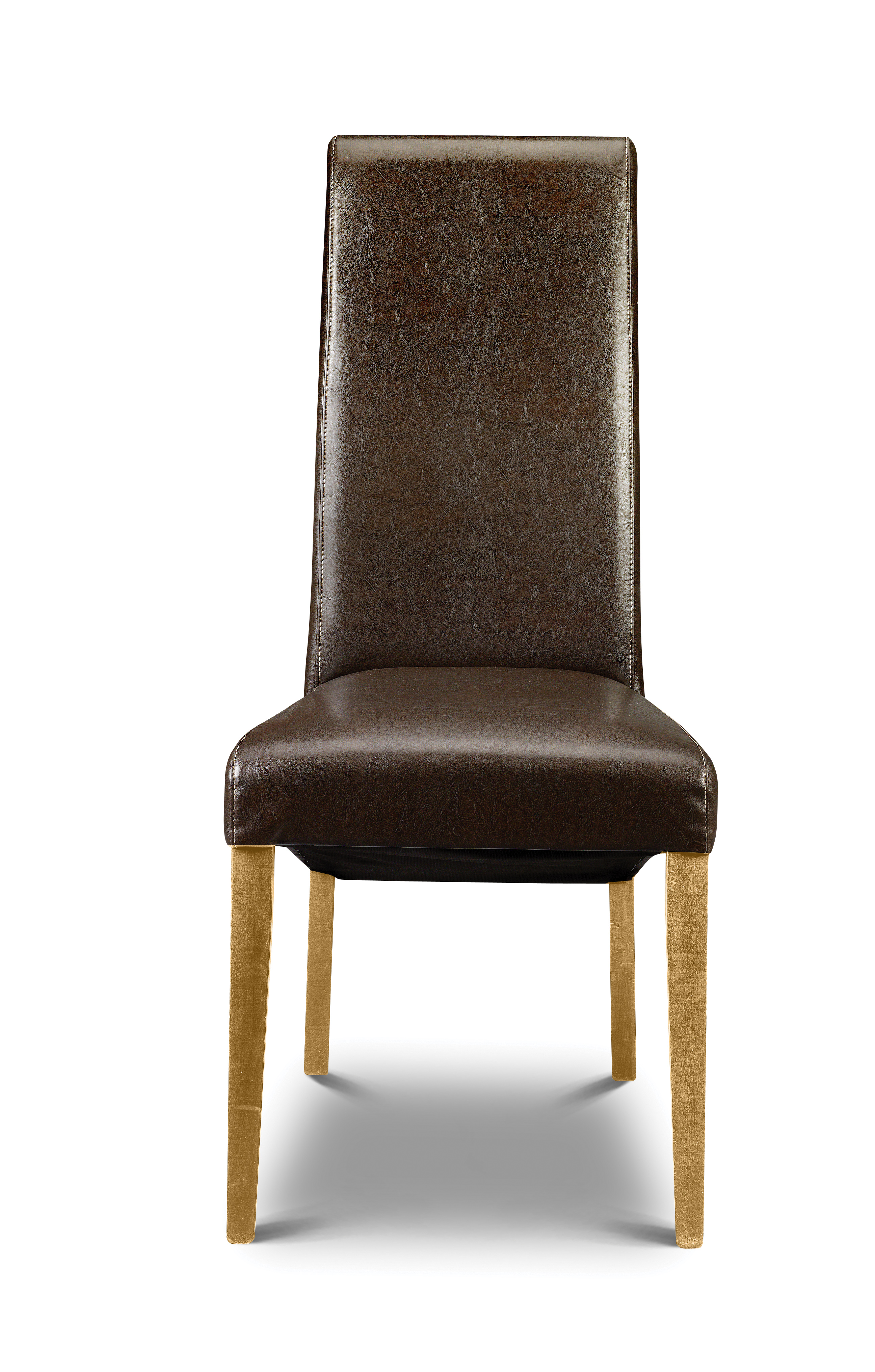 Julian Bowen Artemis Chair Oak Faux Leather Dining Chair Black