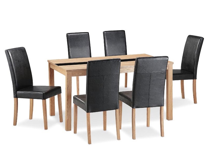 LPD Ashford Dining Set With 6 Chairs Black