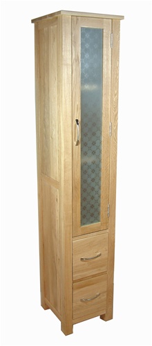 Image of Baumhaus Mobel Oak Closed Bathroom Unit Tall
