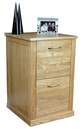Image of Baumhaus Mobel Oak Two Drawer Filing Cabinet