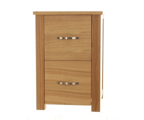 Baumhaus Aston Oak Two Drawer Filing Cabinet