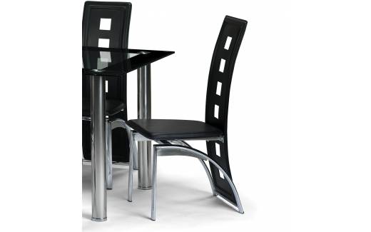Julian Bowen Brescia Black Faux Leather Dining Chair