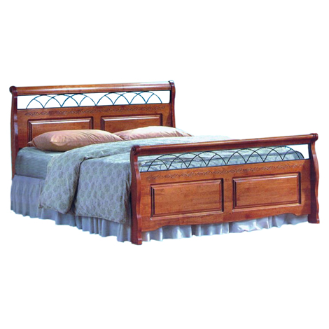 Ambers International Duke Medium Oak Wooden Bed Frame Double