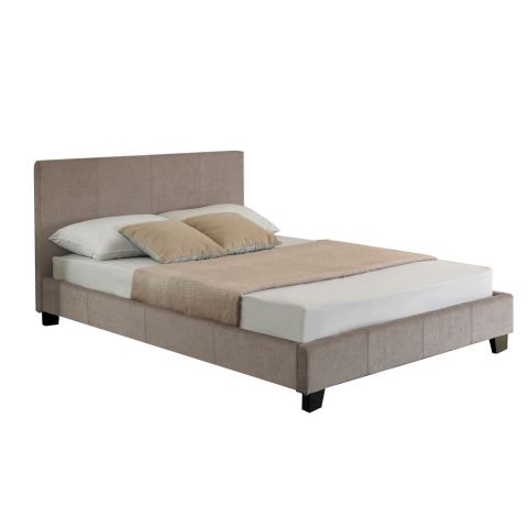 A1 - Clearance Emporia Beds Valencia Fabric Bed Frame - Stone -Small Double