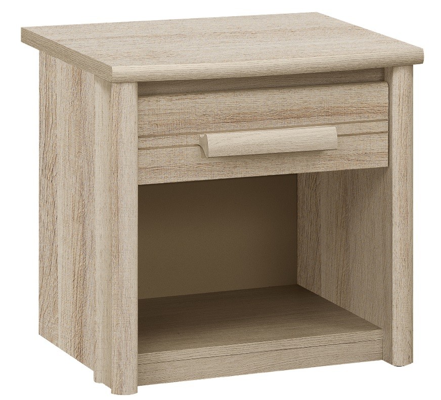 Gami Montana Grey Oak Bedside Cabinet