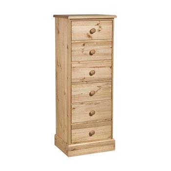 Pine People Cotswold 6 Drawer Narrow Chest