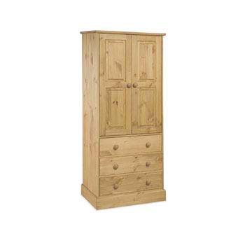 Pine People Cotswold 2 Door with 3 Drawer Wardrobe