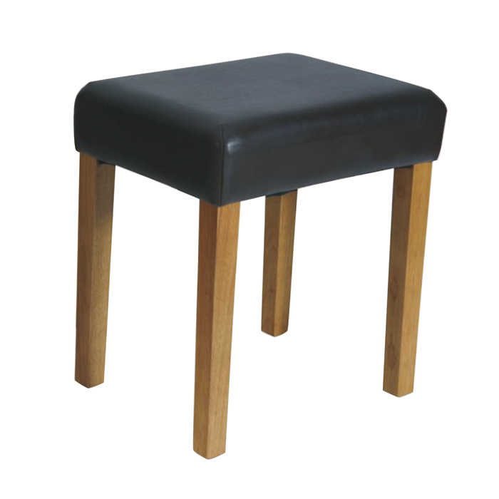 Expo Line Milano Upholstered Stool with Medium Legs Brown