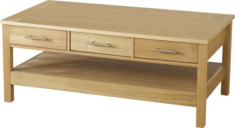 Seconique Oakleigh 3 Drawer Coffee Table