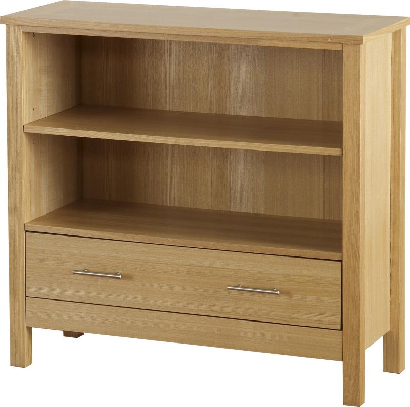 Seconique Oakleigh 1 Drawer Low Bookcase