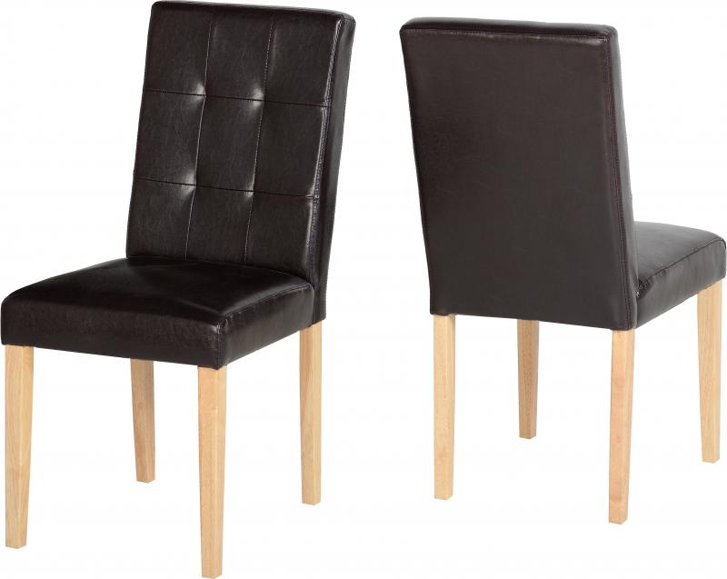 Seconique Aspen Chair (Pair) Black Faux Leather