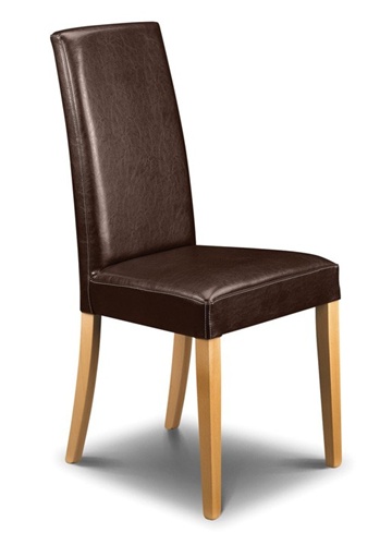 Julian Bowen Set of 4 Athena faux leather chair