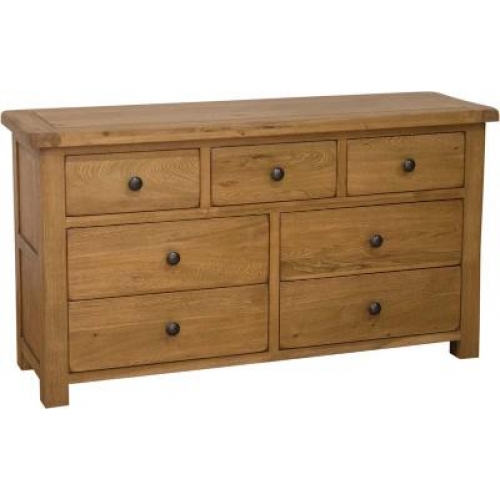Home Style Rustic Oak 7 Drawer Chest