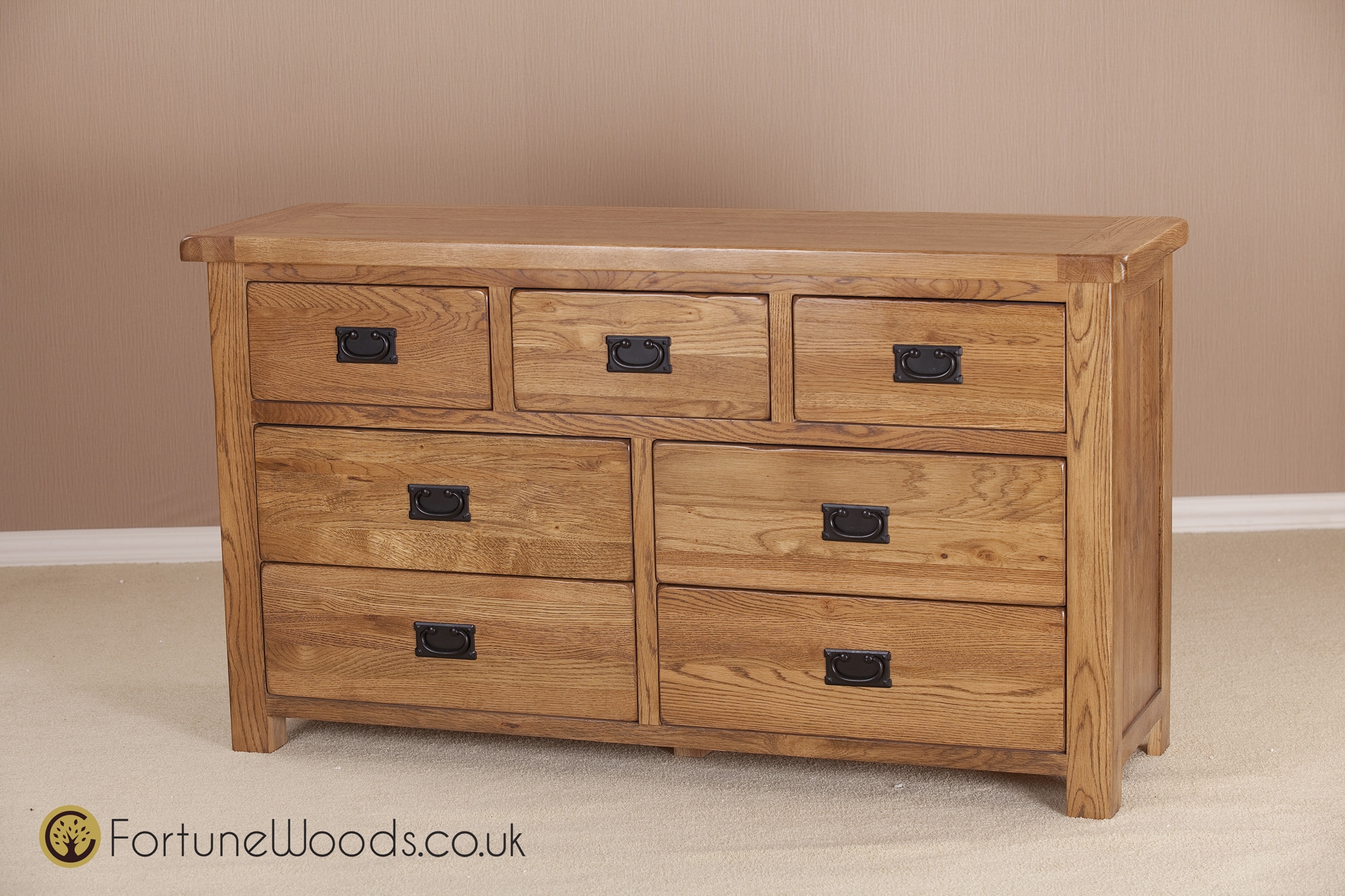 Fortune Woods Rustic 3 Over 4 Drawer Chest