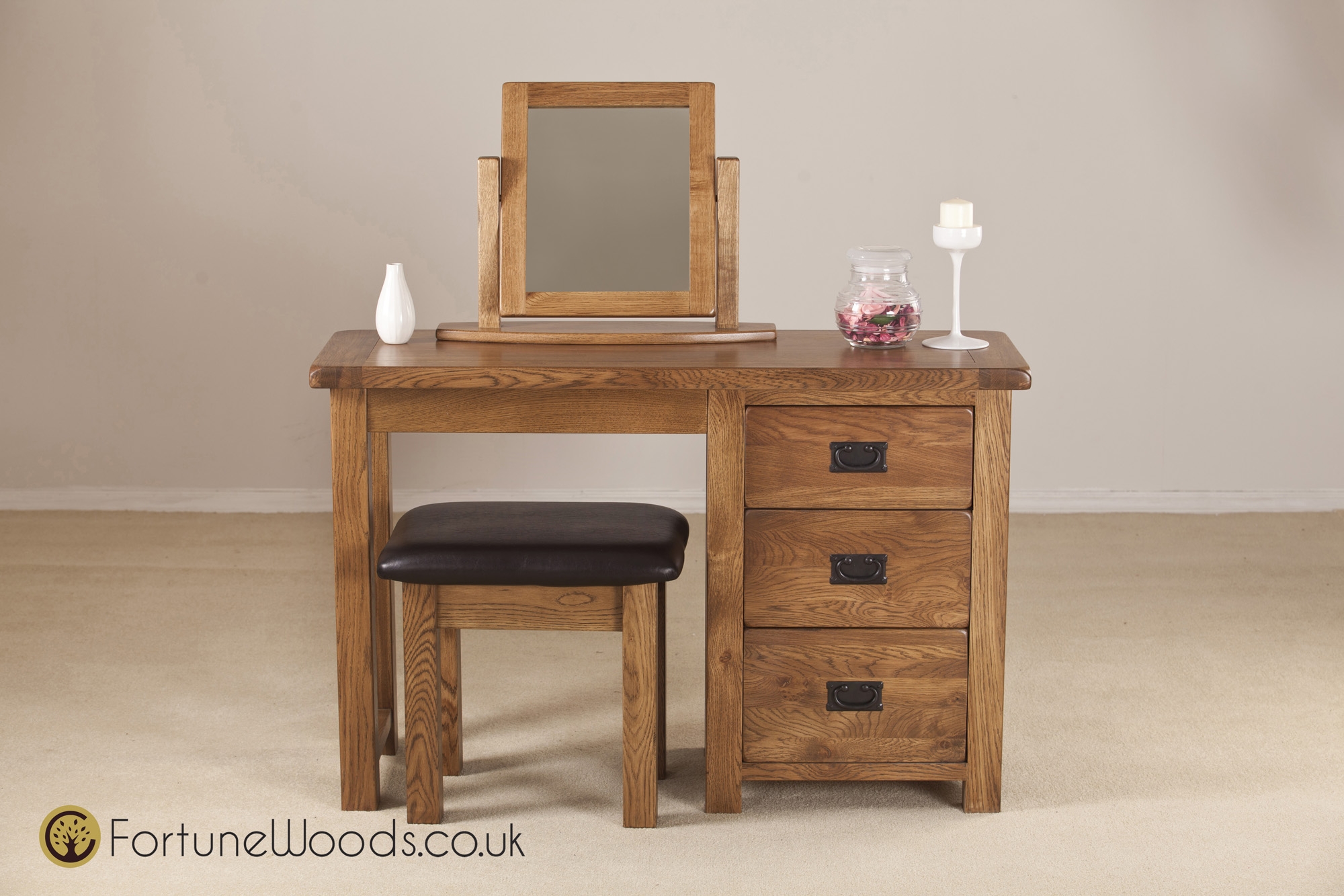 Fortune Woods Rustic Single Dressing Table