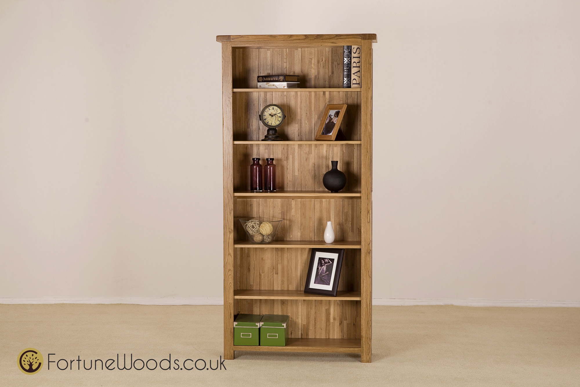 Fortune Woods Rustic 6' Wide Bookcase