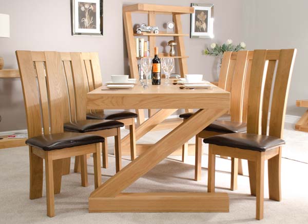 Homestyle GB Z Solid Oak 120cm Dining Table
