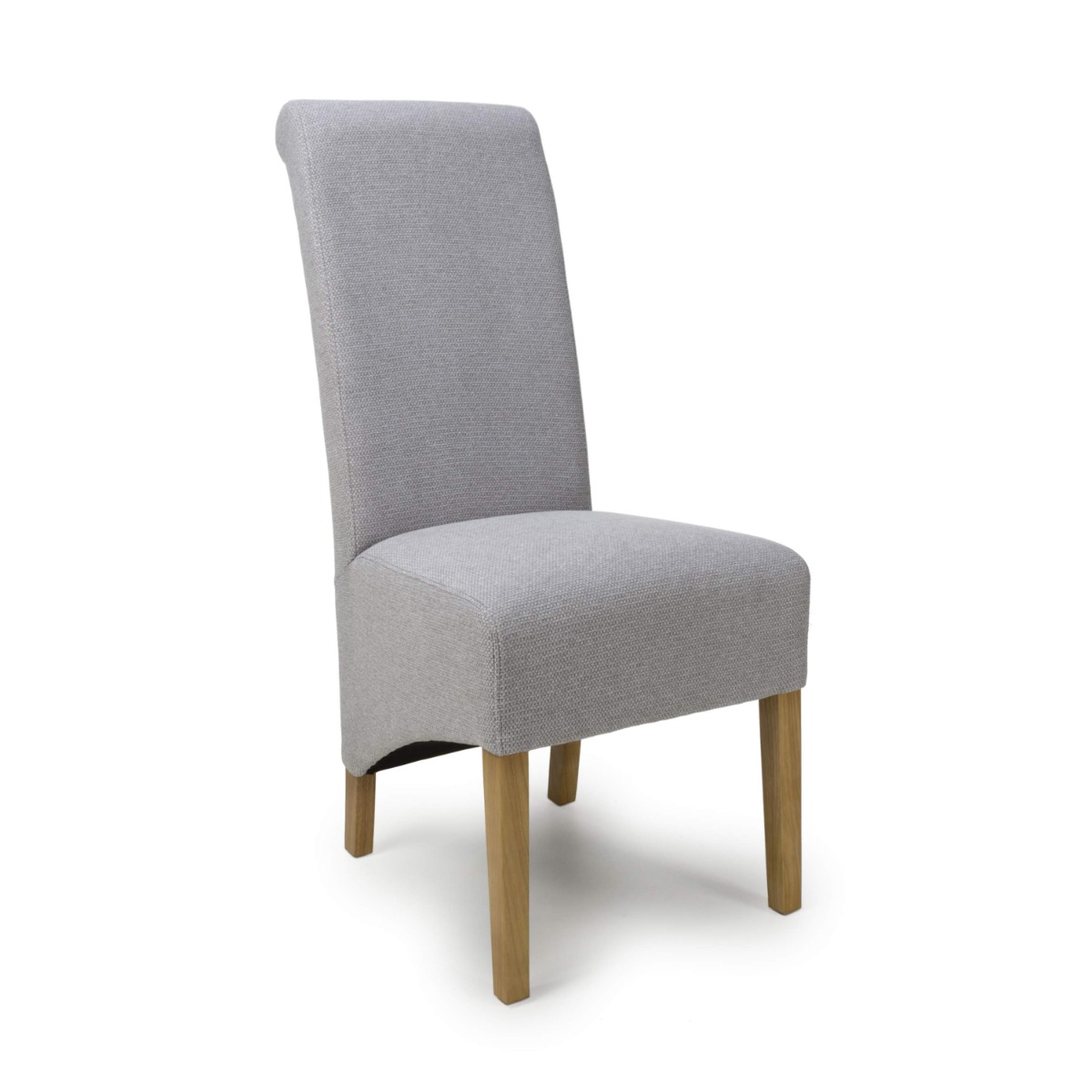 Flair Krista Weave Dining Chair (Pair) Light Grey