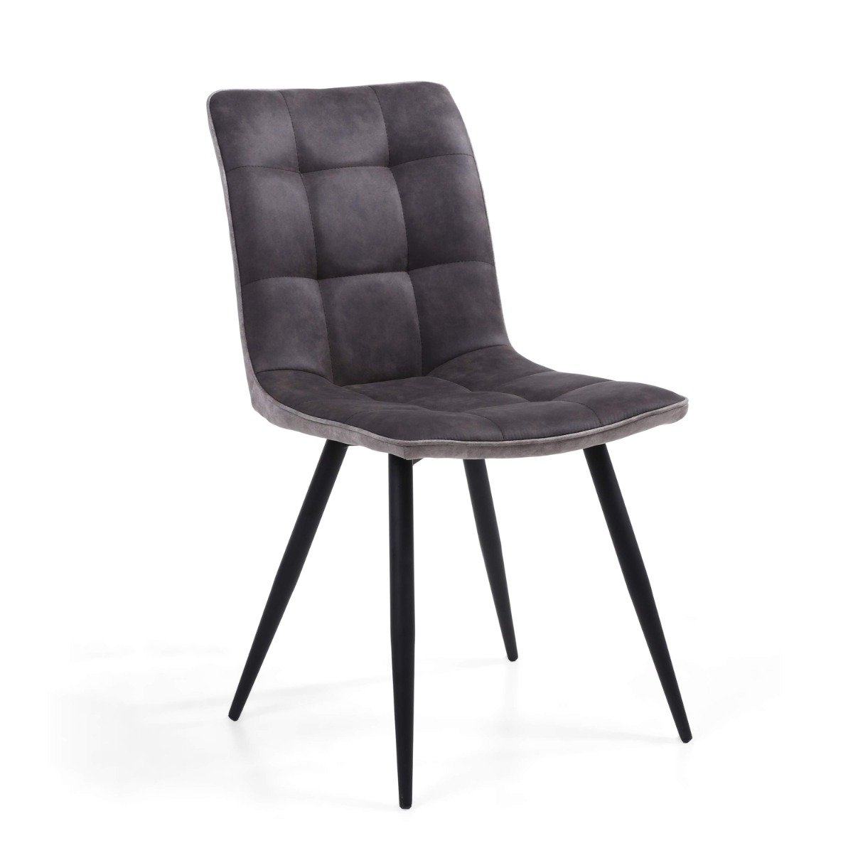 Flair Rodeo Suede Effect Dining Chair (Pair) Dark Grey