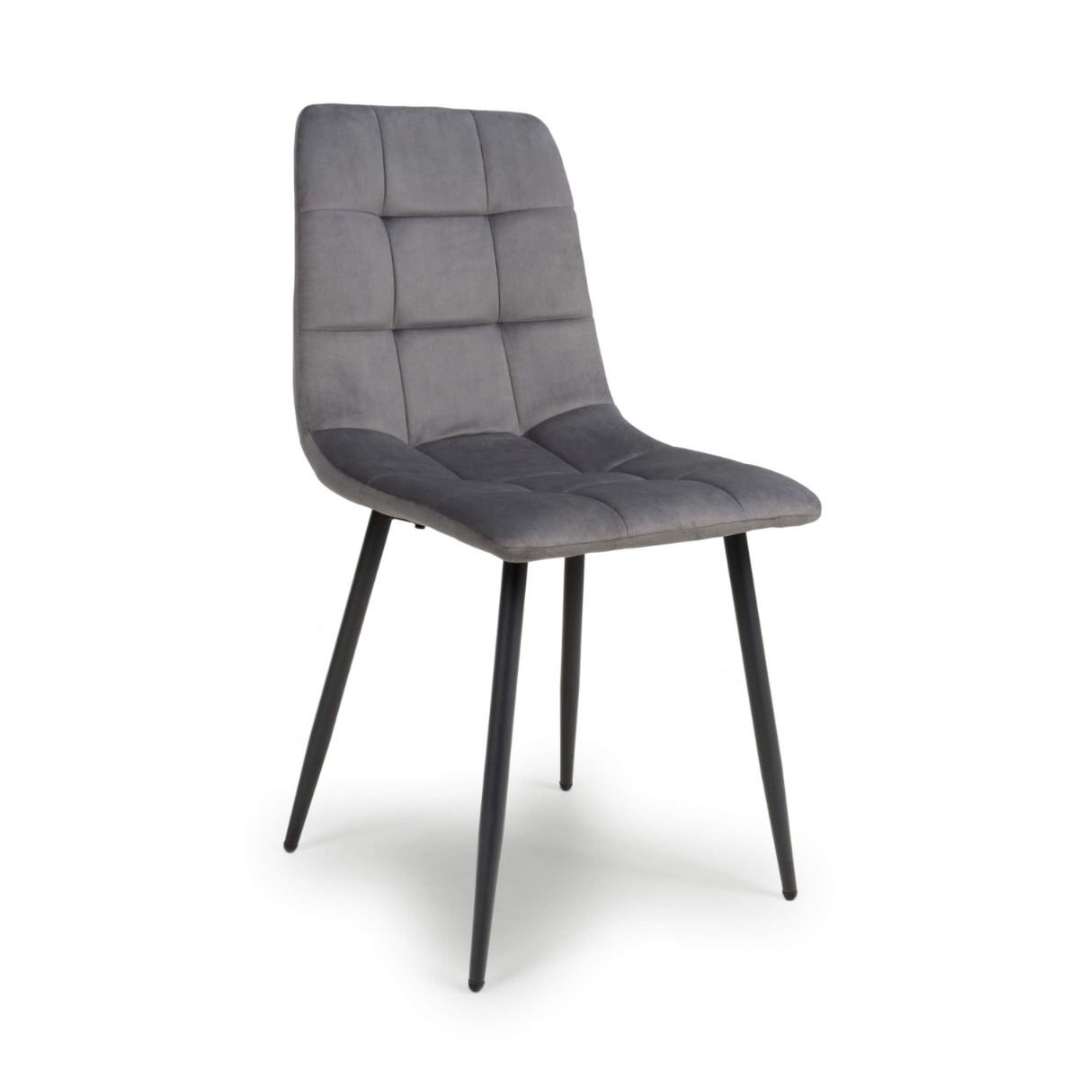 Flair Madison Brushed Velvet Dining Chair (4 Pack) Grey