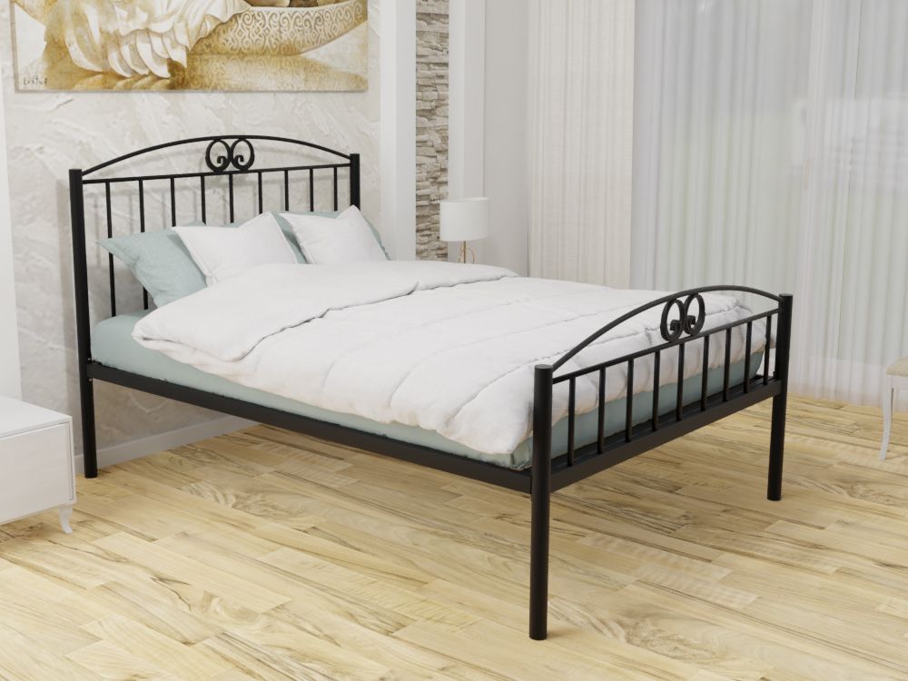 Metal Beds Ltd Holly Wrought Iron Bed Frame, Wood And Wrought Iron Bed Frames