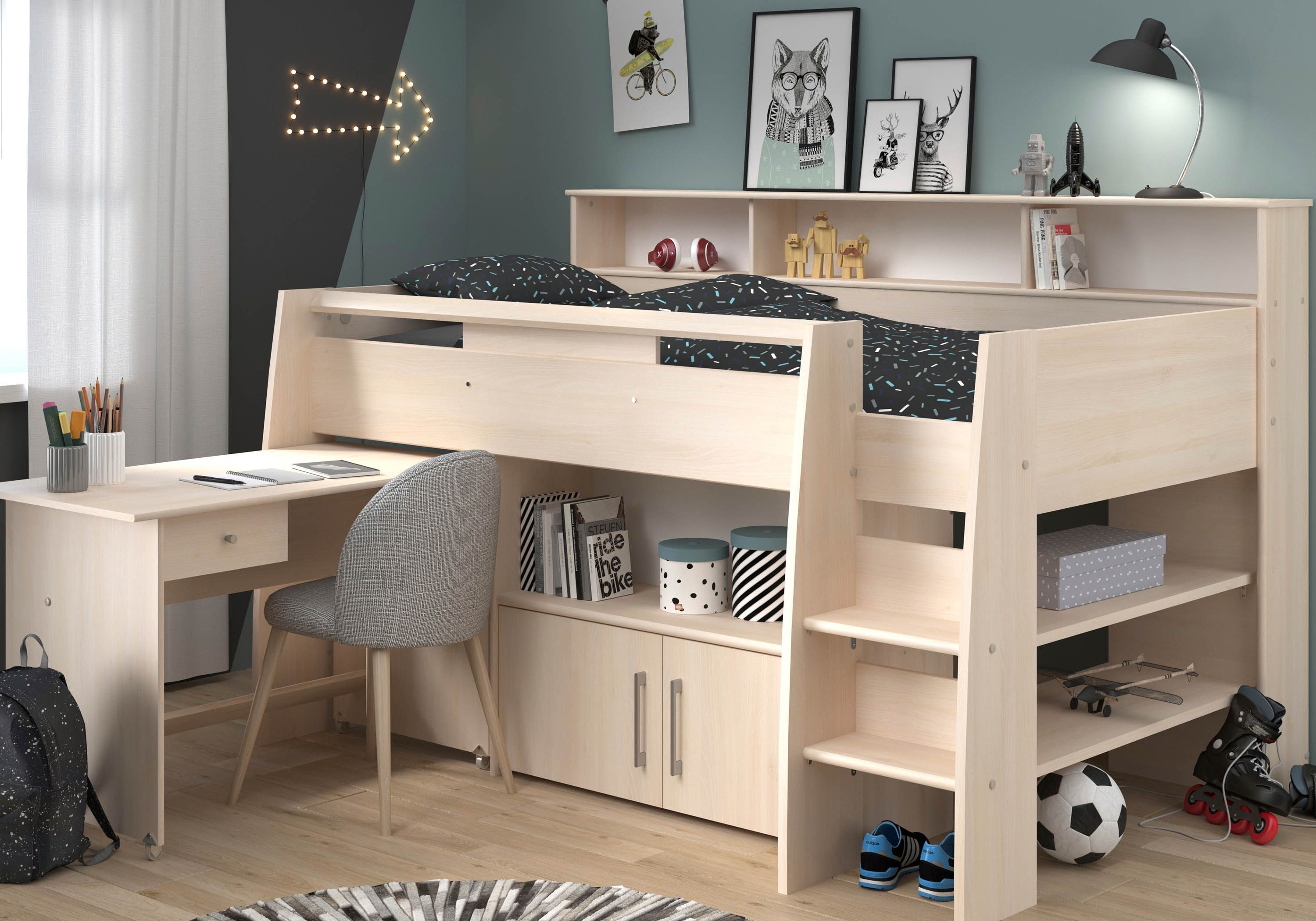 cabin bed and desk