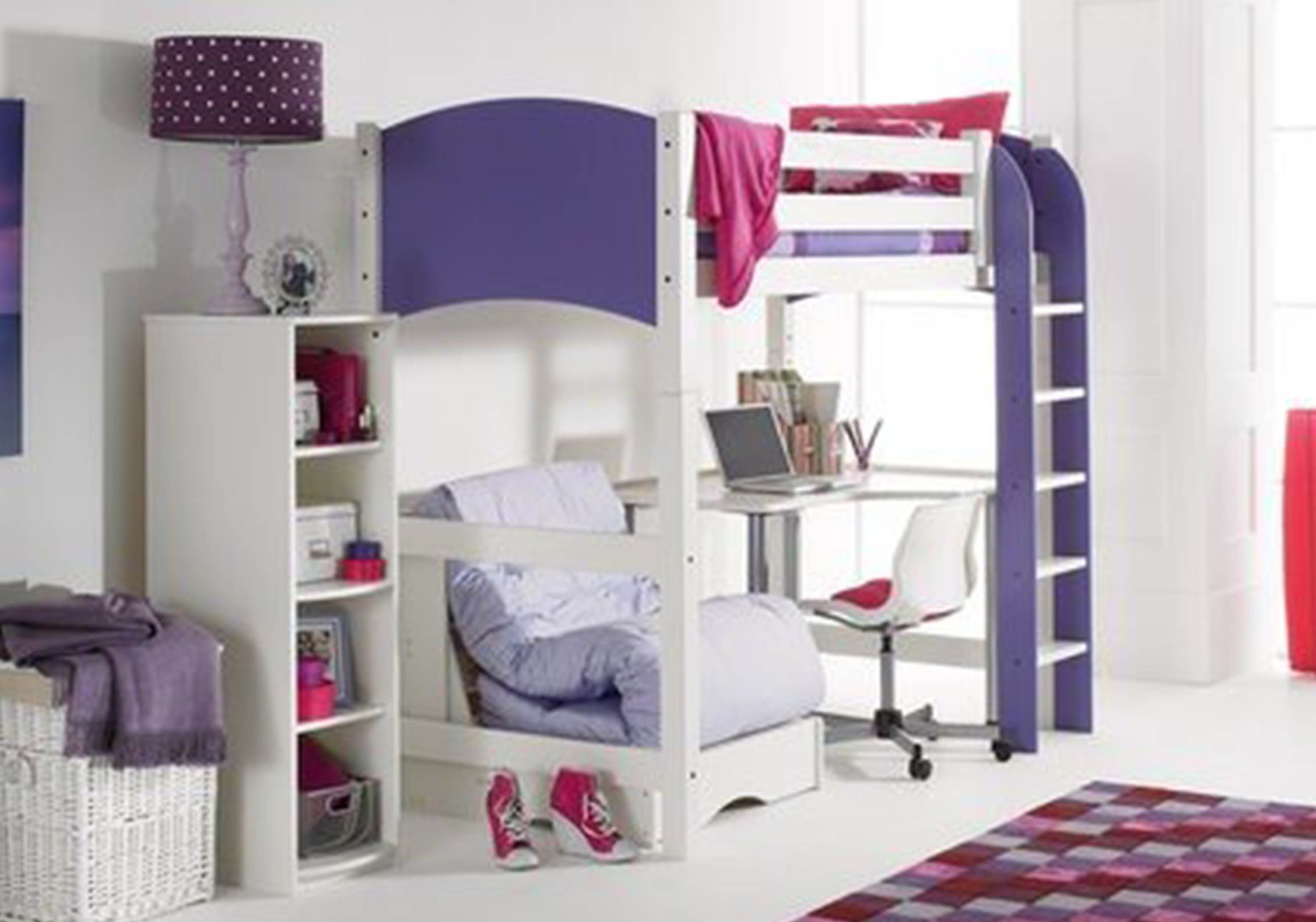 cabin bed with futon and desk
