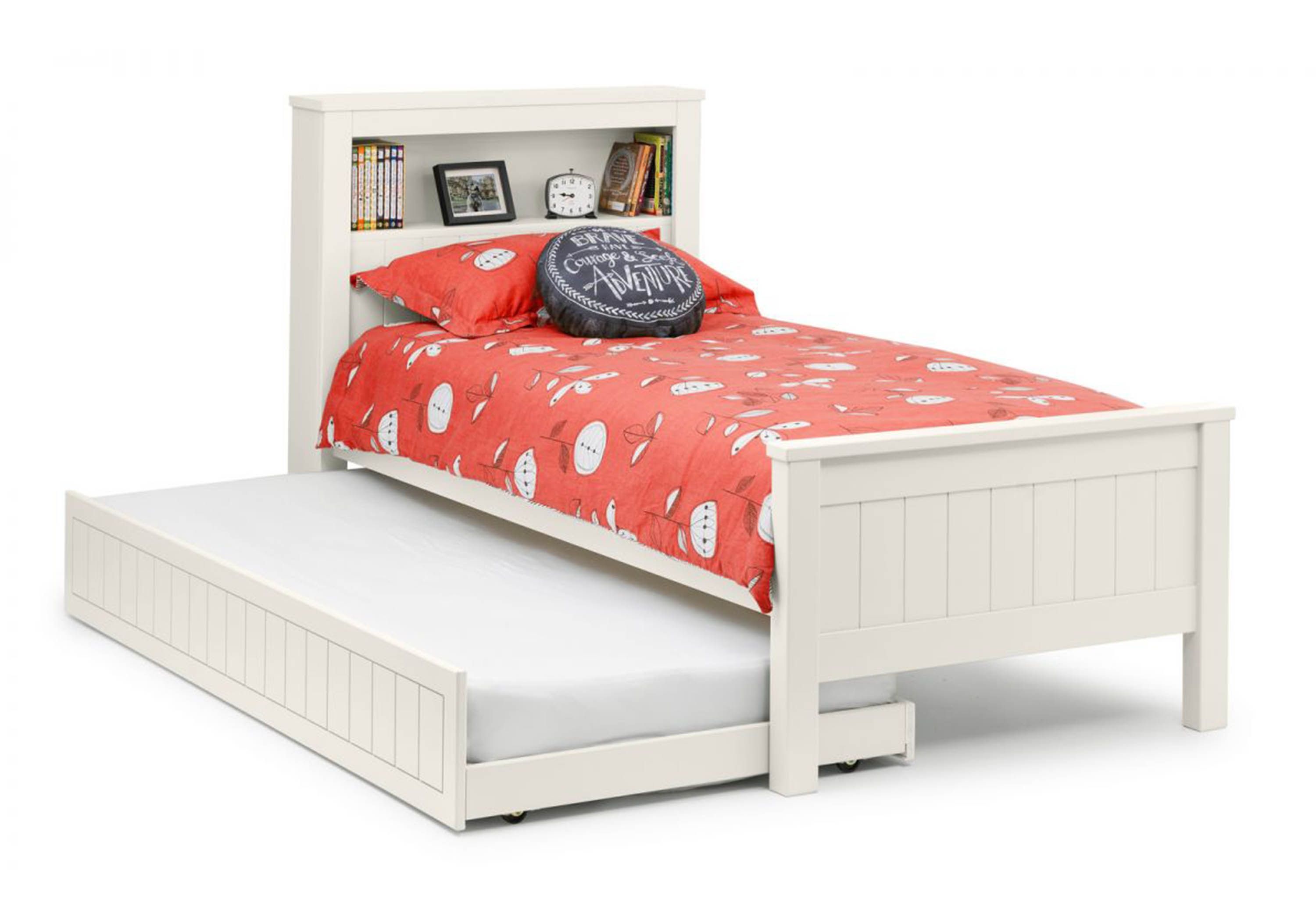 Julian Bowen Maine White Bookcase Bed Frame, Full Size Bookcase Bed Frame