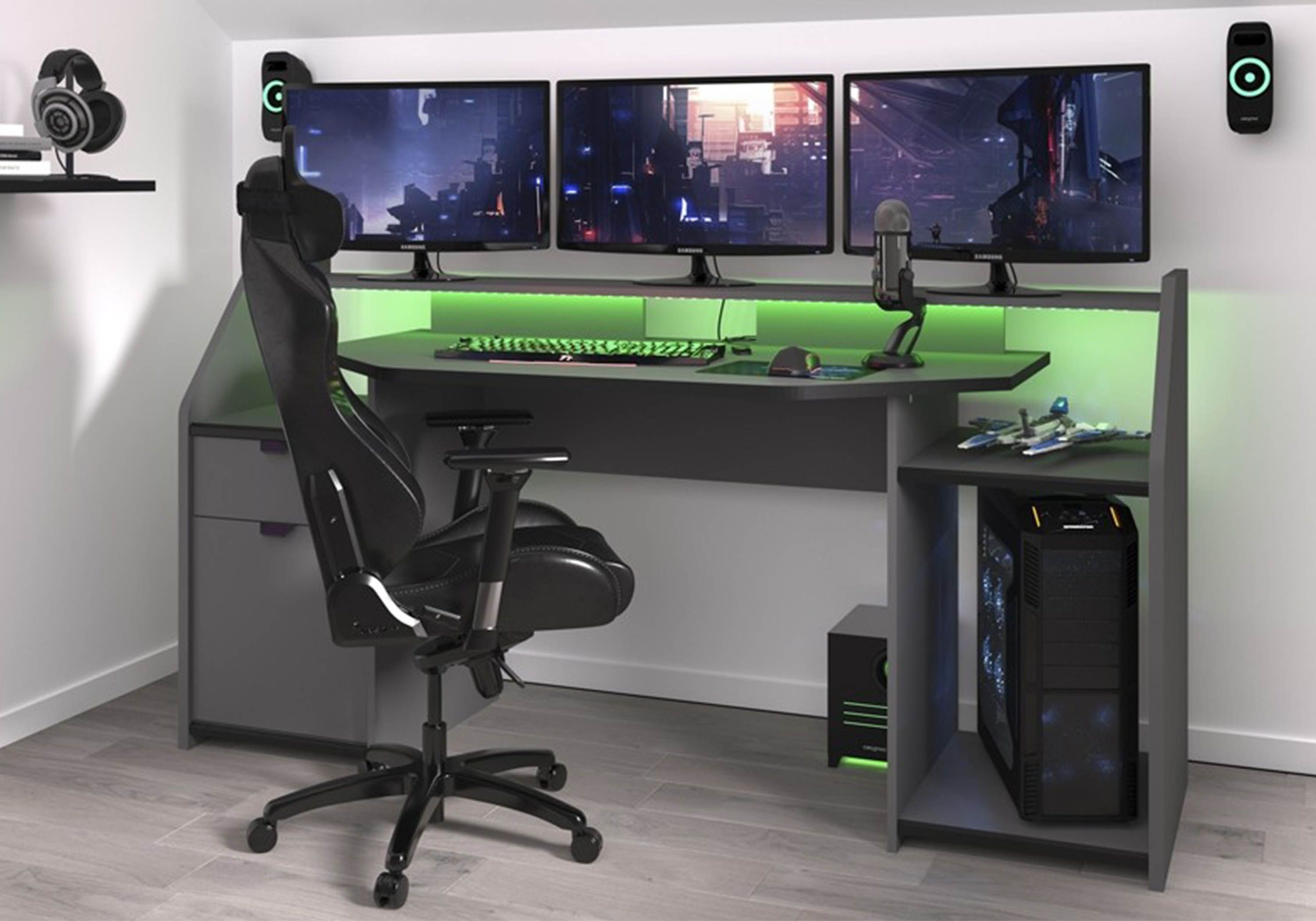 ergonomic Parisot Setup Gaming Desk Instructions for Small Room