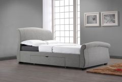 Flair Winchester Light Grey Fabric Drawer Bed Frame