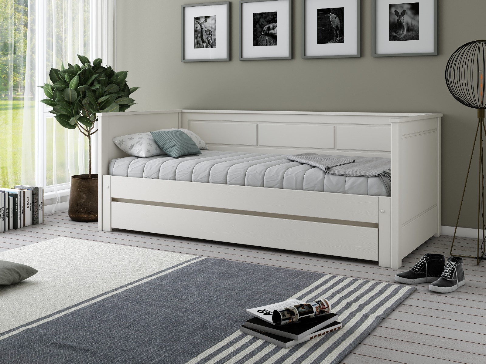 Noomi Erika Solid Wood Guest Bed (FSC-Certified) White