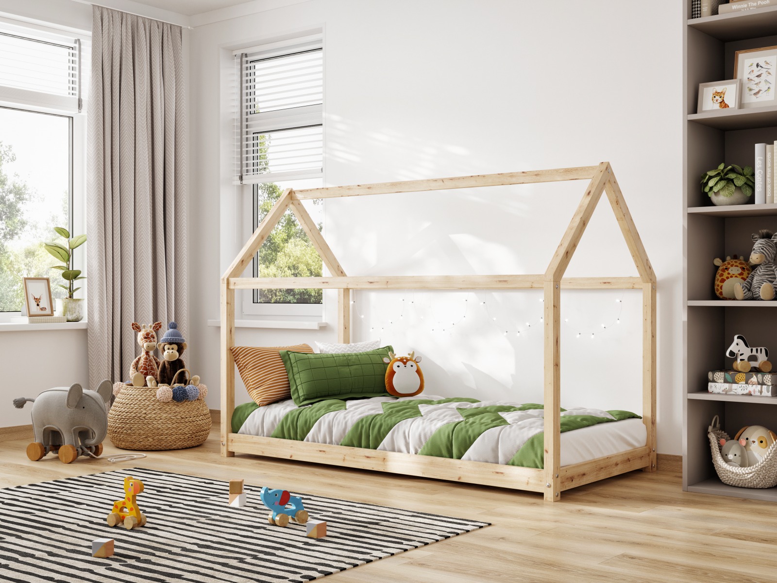 Flair Play House Wooden Bed Frame Pine