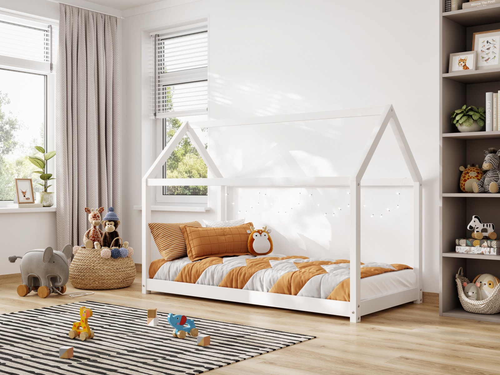 Flair Play House Wooden Bed Frame White