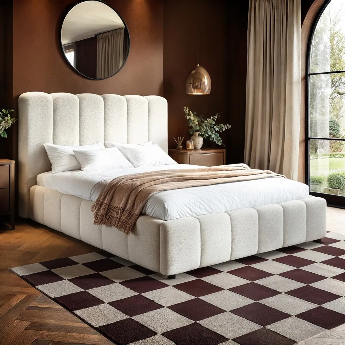 SOLACE+CO Emilie Ribbed Ottoman Bed