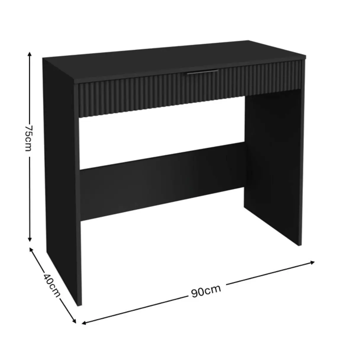 Dimensions diagram for GFW Rankin Dressing Table Desk with Drawer 