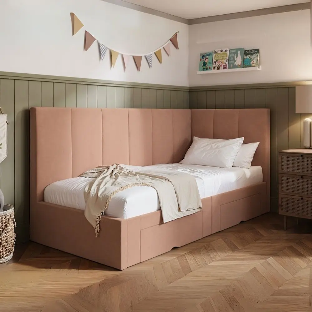 Flair Harley Corner Bed Frame with Storage Drawers