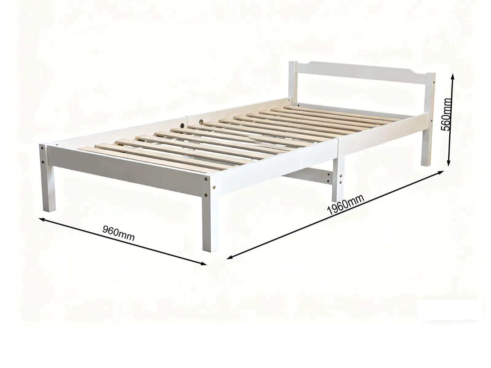 Dimensions diagram for Kidsaw Jinsen Single Bed