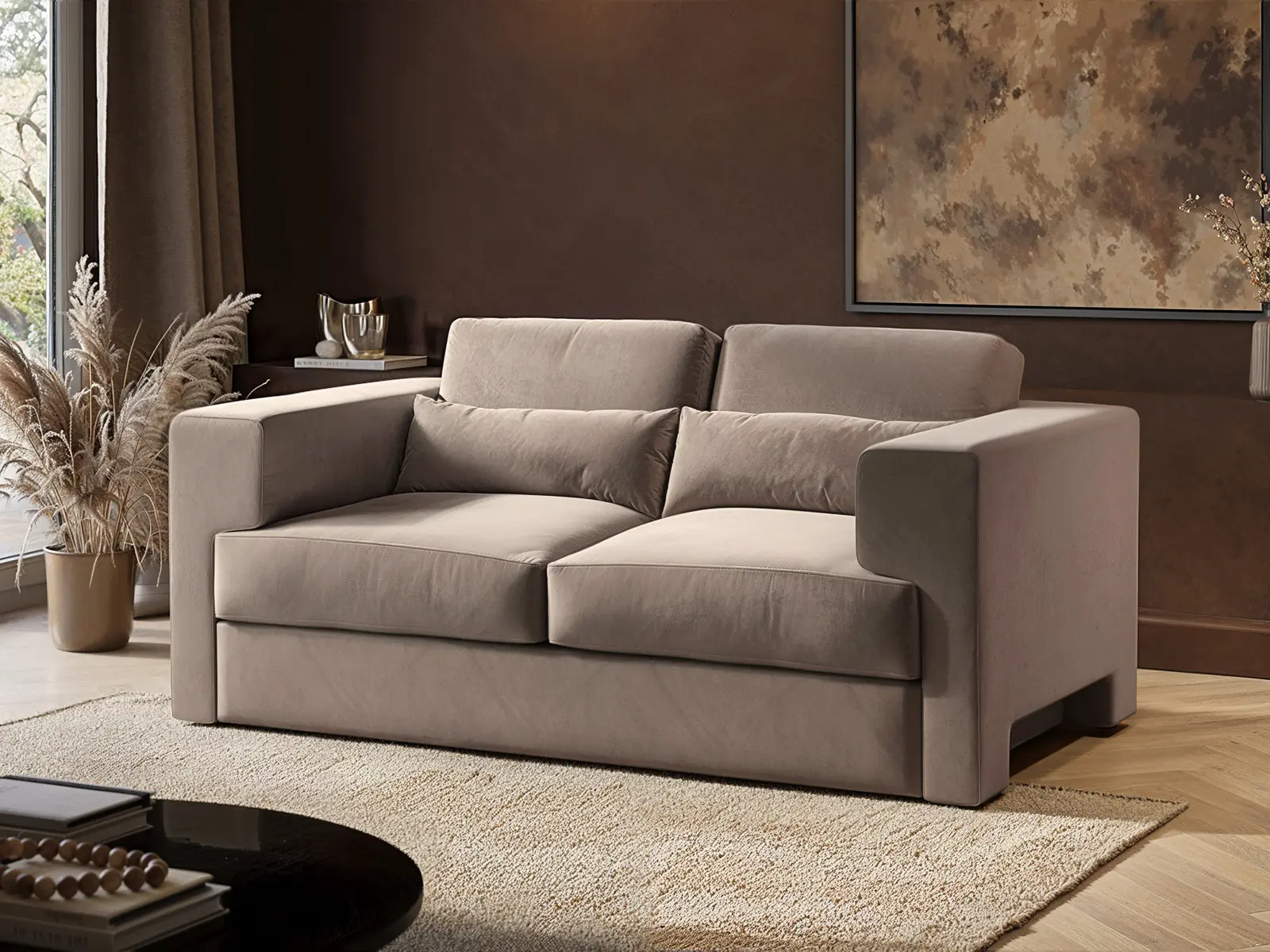 SOLACE+CO Rose 2 Seater Sofa Velvet