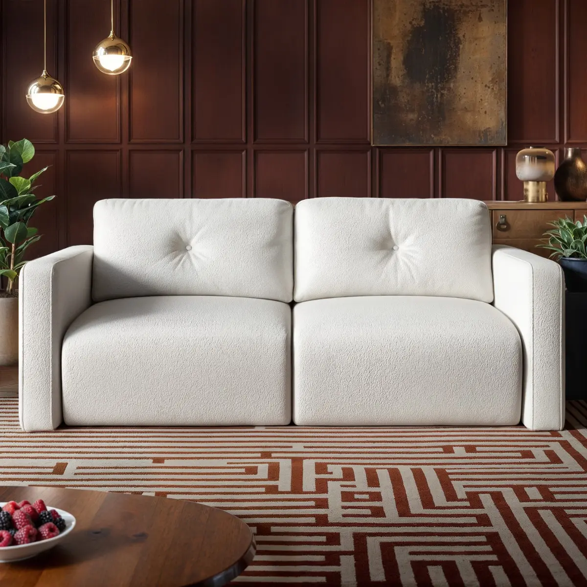 SOLACE+CO Wilfie 3 Seater Chenille Sofa 
