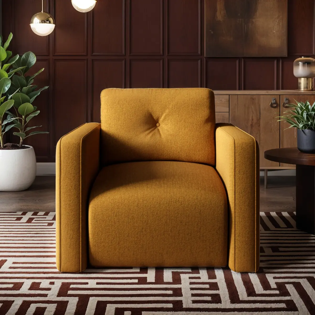 SOLACE+CO Wilfie Chenille Armchair