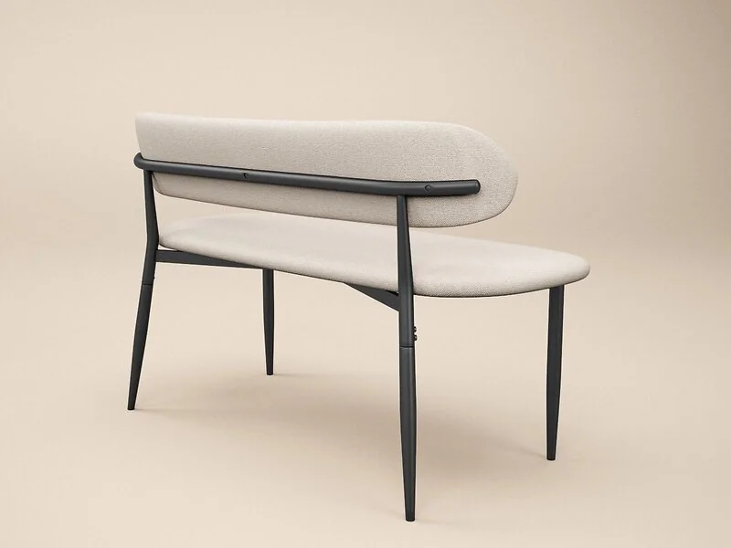 SOLACE+CO Varm black extending dining table with 2 Cyra benches - view 10