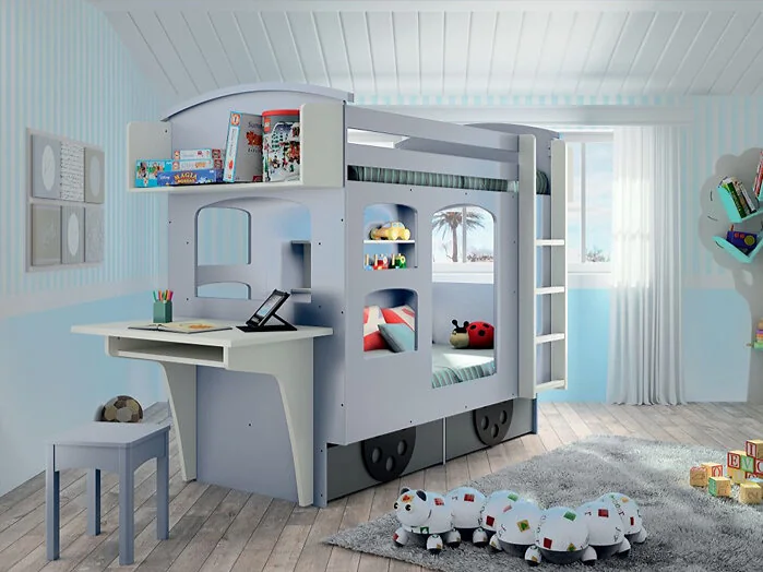 Mathy by Bols Wagon Single Bunk Bed with Storage Drawers