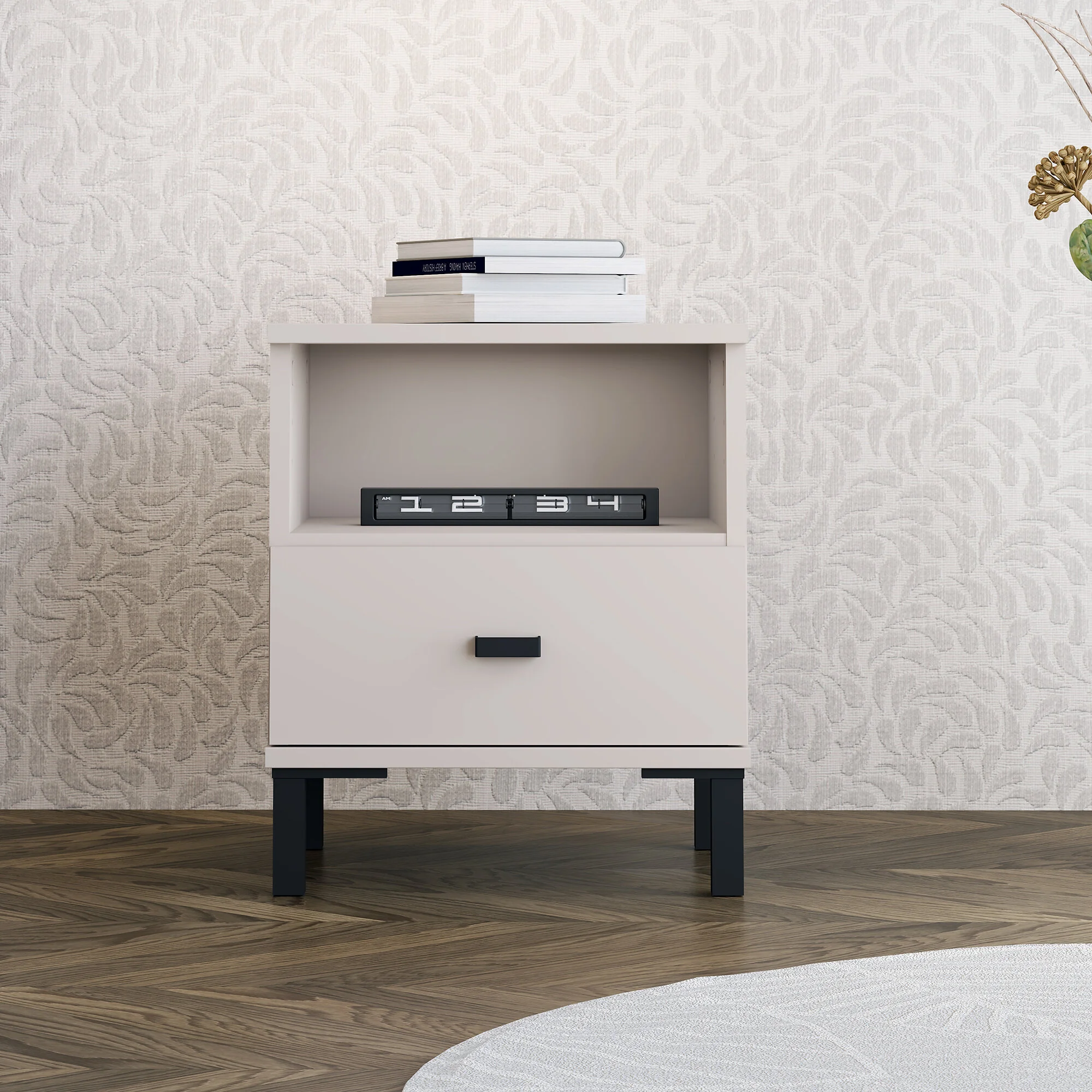 Dorel Salamis Bedside Table Cashmere view 2