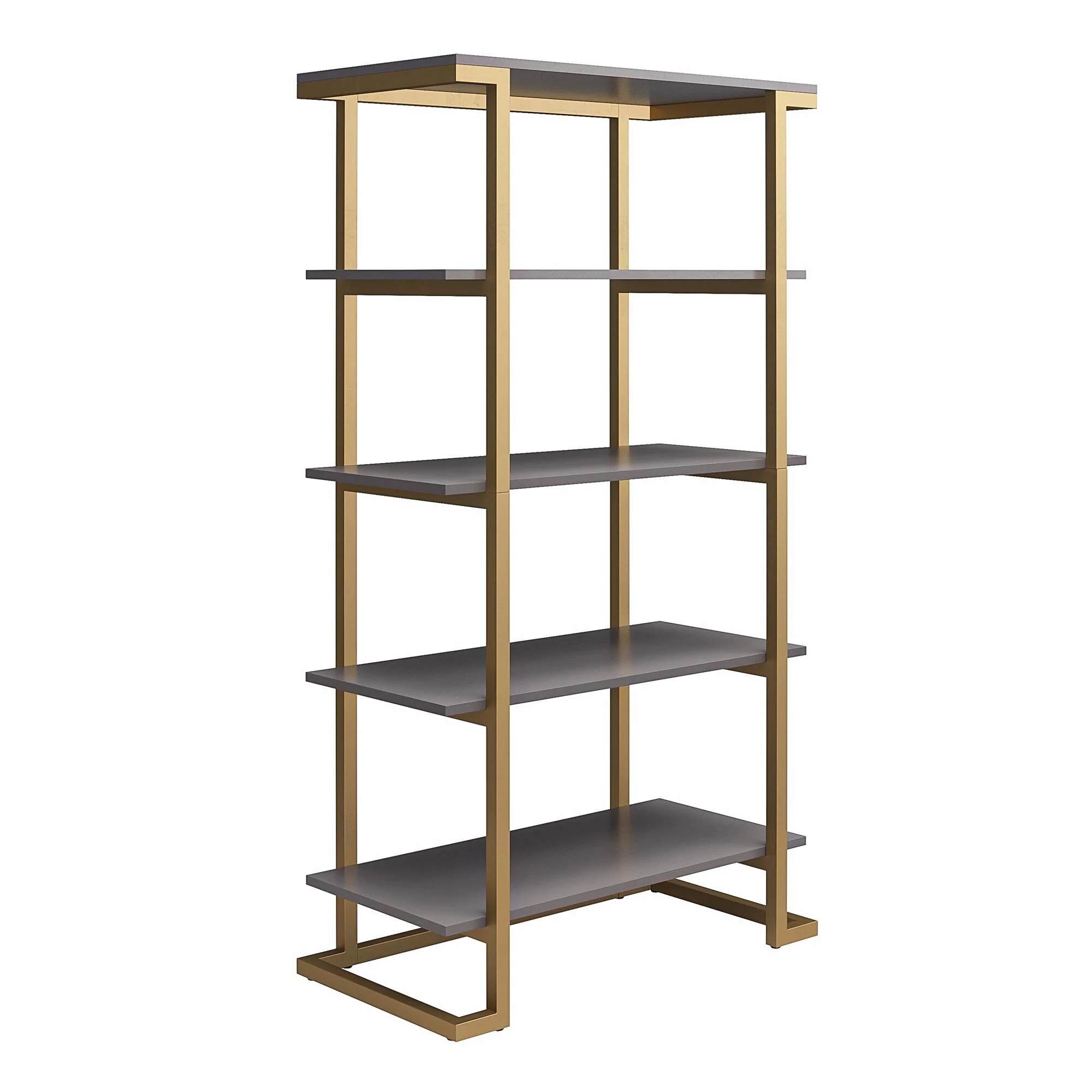 Dorel Camila 5 Shelf Bookcase Graphite Grey view 2