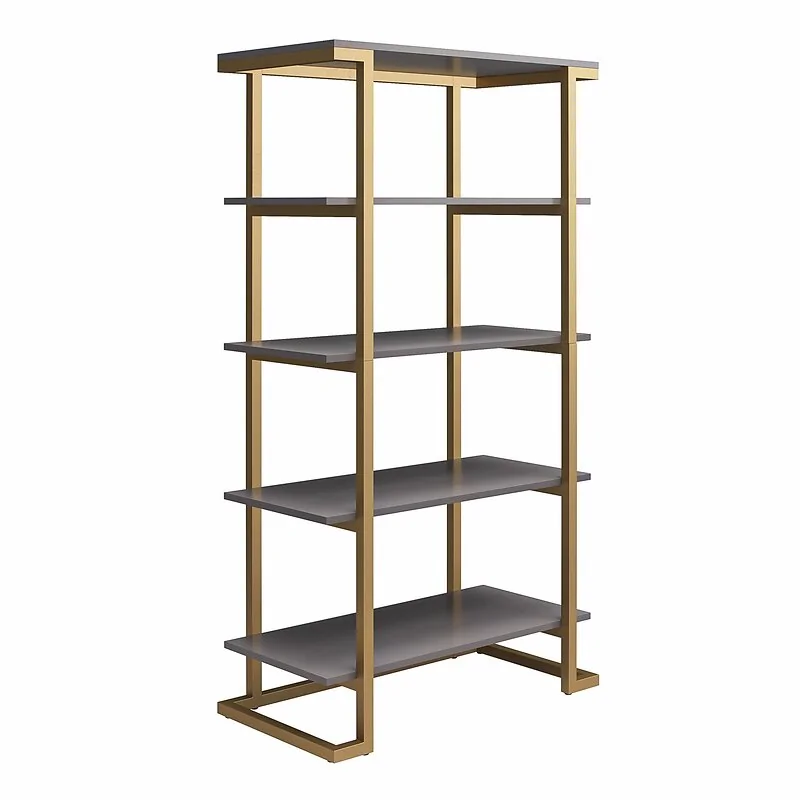 Dorel Camila 5 Shelf Bookcase Graphite Grey view 2